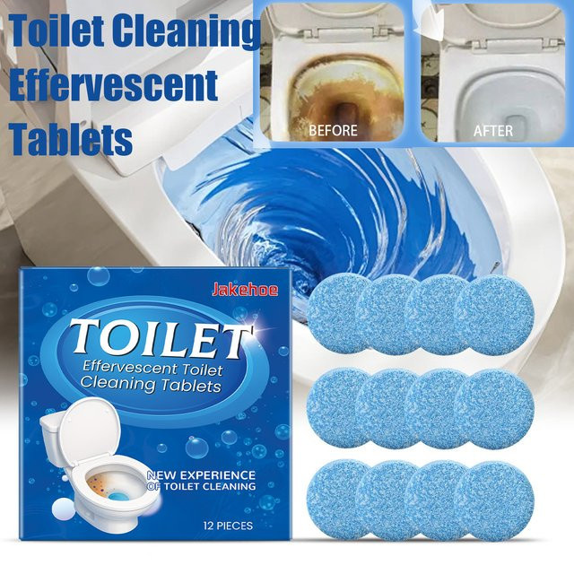 JAKEHOE Toilettenreinigungs-Brausetabletten zur Tiefenreinigung in Blau zur Entfernung von hartnäckigen Flecken, Urinflecken und Gerüchen ohne Rückstände - Bild 1