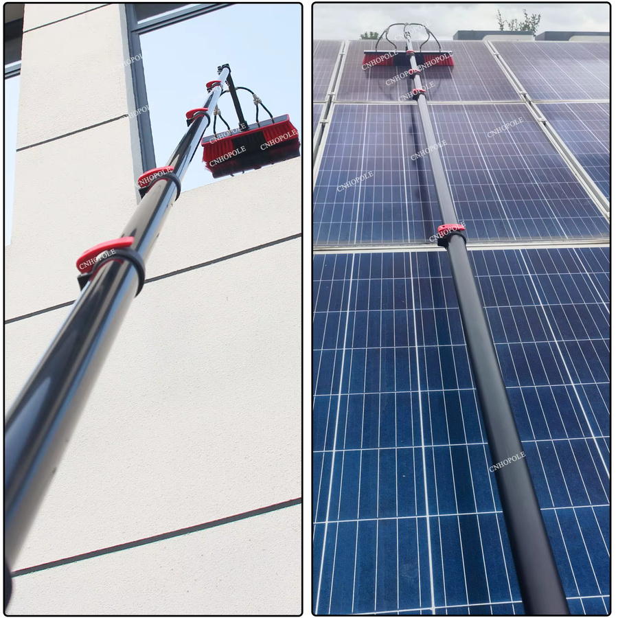 CNHOPOLE Teleskop-Verlängerungsstange aus Aluminium in Rot und Schwarz für Reinigung, Farbroller und Pool - Bild 4