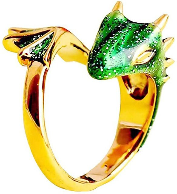 Rui Di Drachenring, Zinklegierung, Gold, Unisex - Bild 1