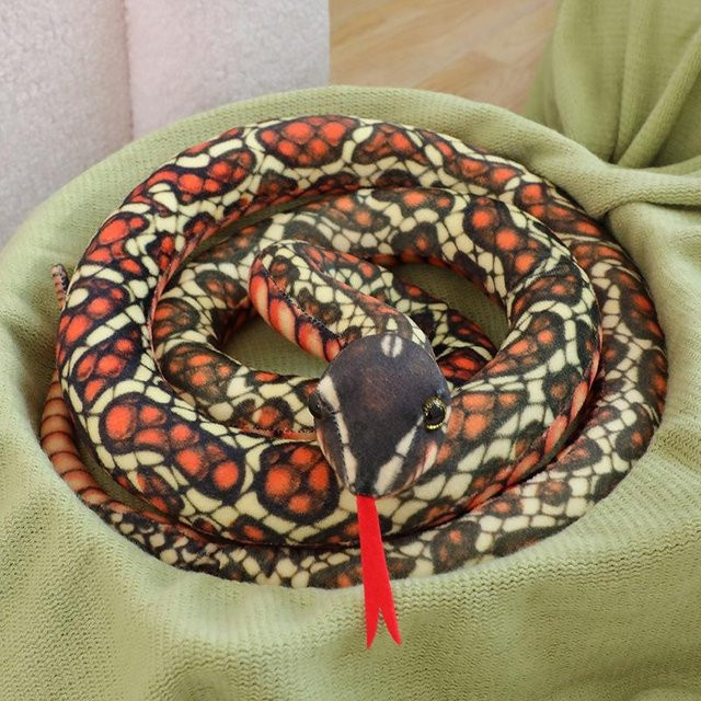 Yiran Health & Beauty Schlangen Plüschtier, Boa, 110cm, bunt - Bild 1