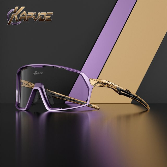 Kapvoe Sportsonnenbrille, Photochrome, Vollrand, Unisex, Kunststoff - Bild 1