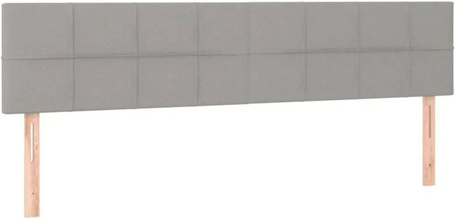 vidaXL LED Kopfteil Modern Hellgrau mit USB-Ladeport und integrierter Beleuchtung B: 160 cm, T: 5 cm, H: 78-88 cm - Bild 1