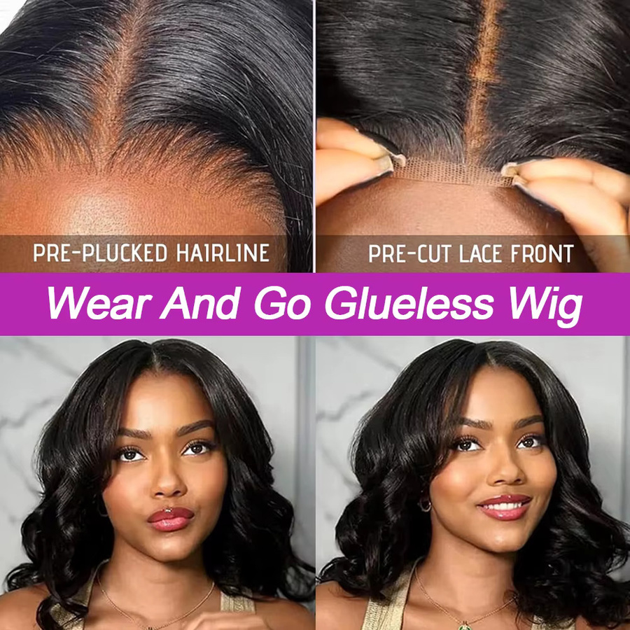 HJ WEAVE BEAUTY Bob-Perücke, Body Wave, 100% Echthaar, Damen - Bild 4