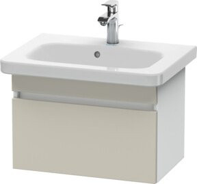 Duravit Waschtischunterschrank DuraStyle in Taupe und Weiß matt mit 1 Auszug, B: 58 cm, T: 36,8 cm, H: 39,8 cm - Bild 1