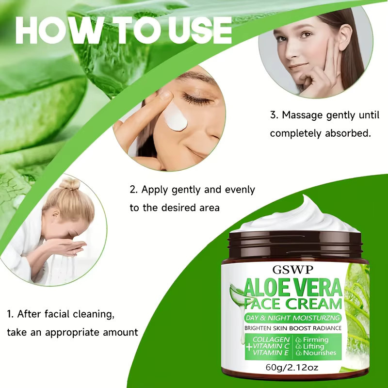 GSWP Aloe Vera Feuchtigkeitscreme, Gesicht, Unisex - Bild 4