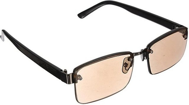 Unisex Lesebrille Halbrand, beige, rechteckig - Bild 1