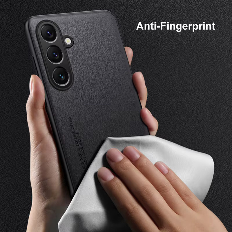 Luxuriöse Samsung Handyhülle aus PU-Leder für Galaxy S26 Ultra, S26 Plus, A57, A17, A07, A56, A36, A55, A35 in Schwarz und Lila - Bild 2