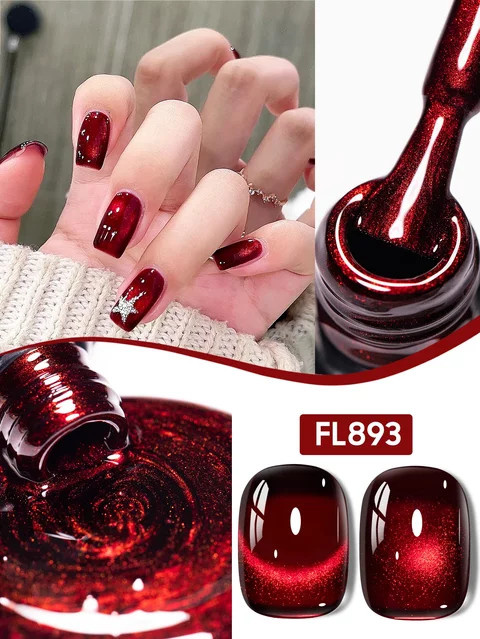 FOUR LILY Gel-Nagellack, dunkelrote Katze, 10 ml - Bild 1