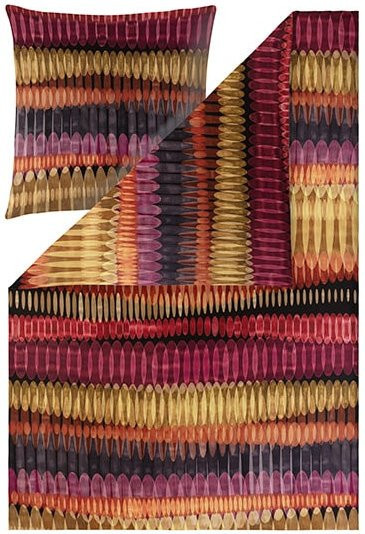 Estella Bettwäsche Dawn aus atmungsaktivem Mako-Satin in Multicolour mit Grafikdesign - Bild 1