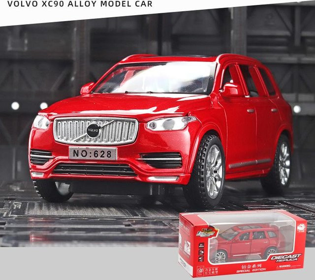 Fourall- Model Cars XC90-Druckgussauto-Modellspielzeug, Maßstab 1:32, mit Ton und Licht, rot - Bild 1