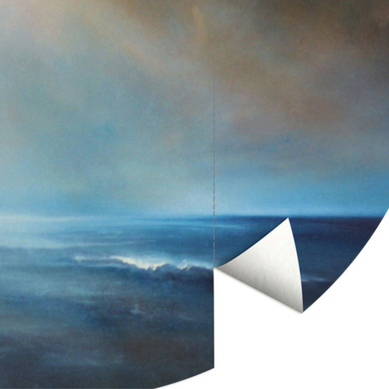 K&L Wall Art Vliestapete Runde Vliestapete Schmucker Meer Kraft Stille, mehrfarbig, matt - Bild 3