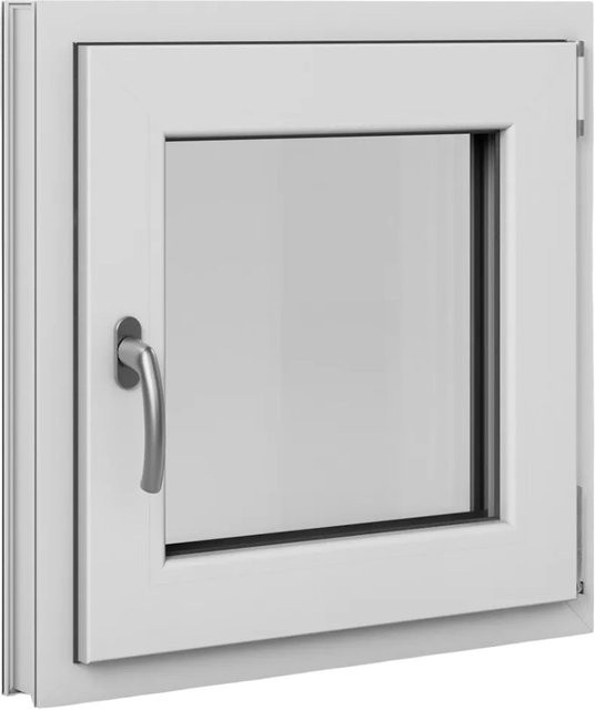 Roro Fenster Basic Kunststoff-Profil Weiß B/H: 60 x 60 cm DIN R mit Drehen-Kipp-Funktion und Dreifachverglasung - Bild 1