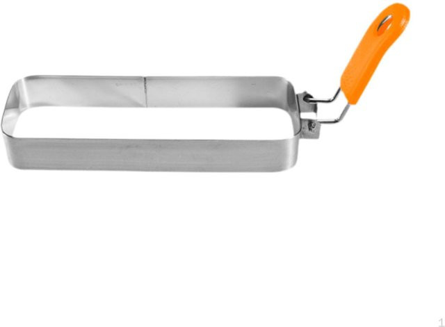 Qiline Krumpetform für Spiegeleier und Sandwich-Muffins, rechteckige Grillpfanne für Omelett und Pfannkuchen, Orange - Bild 1