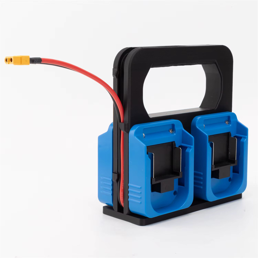 4er Set XT60 Batteriehalterung in Blau für Makita 18 V BL1860B Lithium-Akku als tragbarer Aufbewahrungsständer - Bild 1