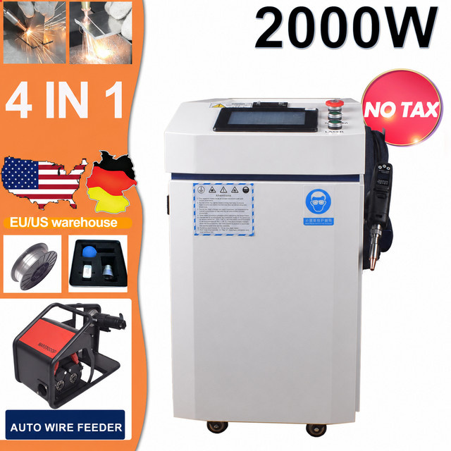CNCZONE 4-in-1 Laser-Schweißgerät mit 2000W Faserlaser und Wasserkühler für Metallschweißen, Reinigung und Schneiden mit SUP 4-in-1 Pistole - Bild 1