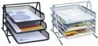 WEDO Briefablage Office aus Drahtmetall mit 3 Ablagen, schwarz, passend bis Format C4, B: 35,0 cm, T: 30,0 cm, H: 27,0 cm - Bild 1