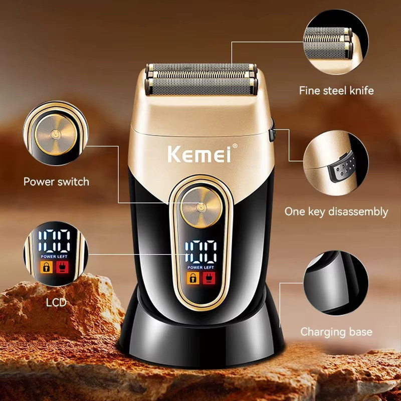 Kemei Elektrischer Folientrimmer Rasierer für Herren - Bild 4