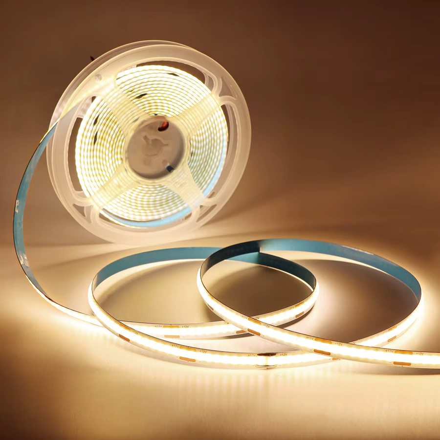 CHNAITEKE COB LED-Streifen 24V in Weiß, dimmbar mit RF-Fernbedienung für TV-Hintergrundbeleuchtung, Spiegel und Küchen-Dekoration - Bild 3