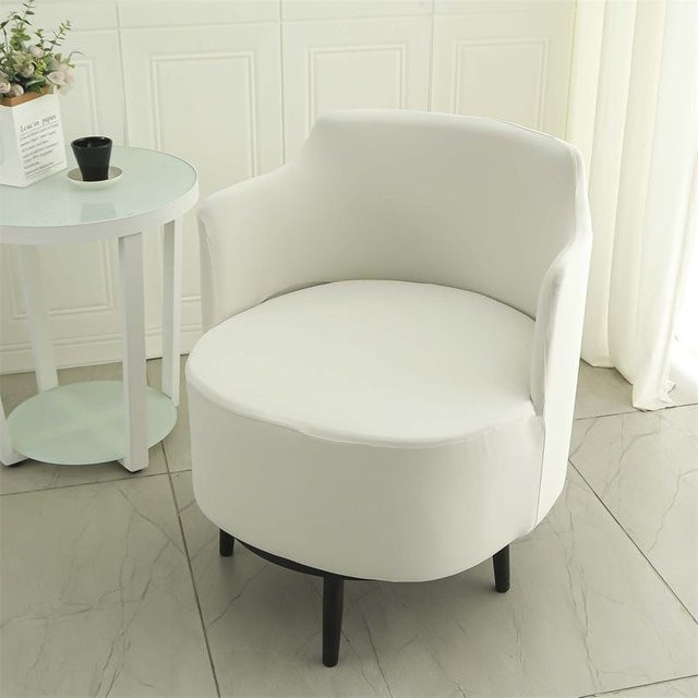 Yiran Furniture Rundes Sofa Set in Weiß, elastisches Polster-Sofa für kleine Apartments und Büros - Bild 1