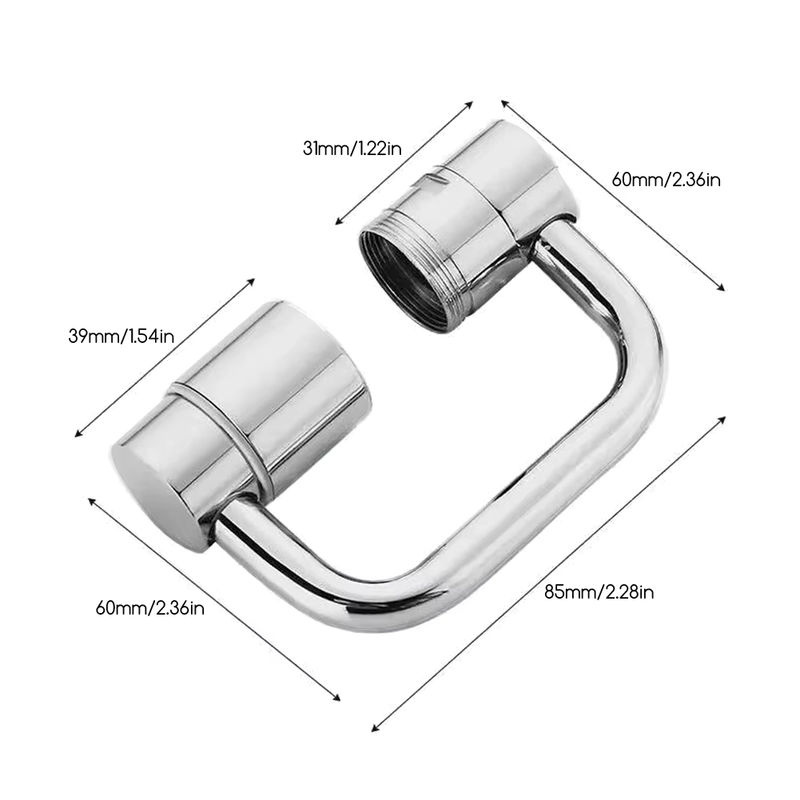 Multiyilego 1080 Grad rotierender Wasserhahn Extender Universal Wasserhahn Erweiterung mit 2 Modi für das Waschbecken - Bild 6