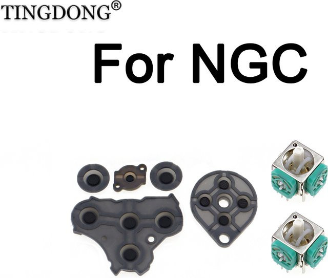 Reparaturteile-Set für Nintendo NGC-Controller mit Ersatz-Leitgummi-Pads und analogem Joystick - Bild 1