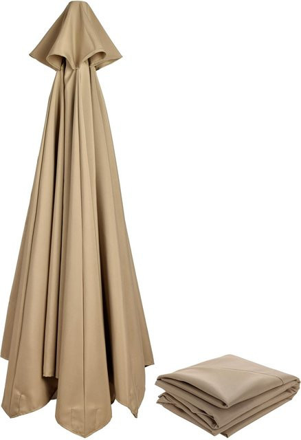 OutsideWorld Ersatz-Sonnenschirmbespannung aus wasserdichtem Polyester in Beige mit 2,7 m Durchmesser - Bild 1