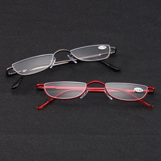 Sighttoo Lesebrille Halbrand, Damen, rechteckig, Metall, transparent, +2 - Bild 1