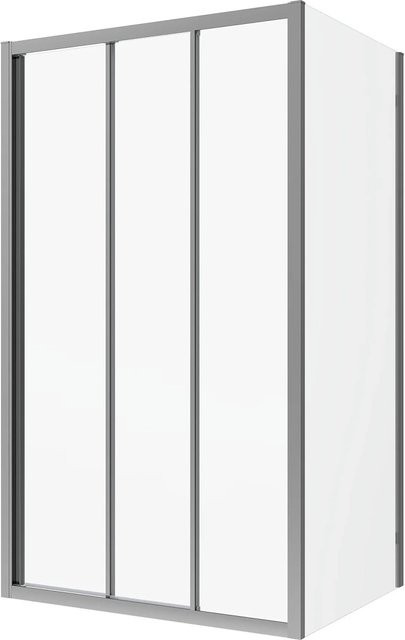 Aquabatos Duschkabine Eckeinstieg mit 3-teiliger Schiebetür, Transparent, B/T/H: 120 x 90 x 195 cm, 6 mm ESG mit Nano Beschichtung - Bild 1