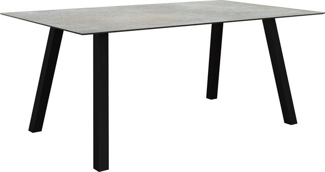 Stern Tisch Interno aus Aluminium in Schwarz Matt mit Silverstar 2.0 Quartz Tischplatte, B: 220 cm, T: 100 cm - Bild 1