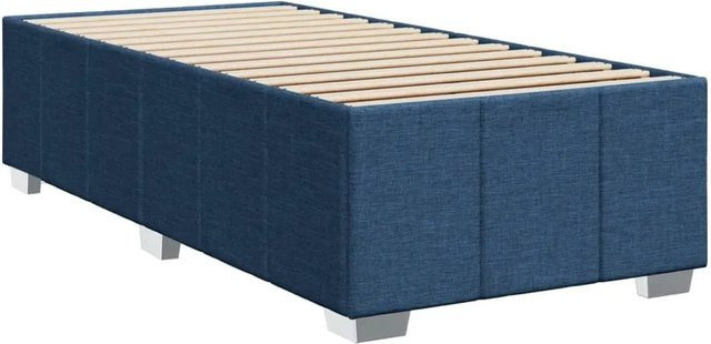 vidaXL Bettgestell ohne Matratze Blau Stoff B/T/H: 90 x 200 cm - Bild 1