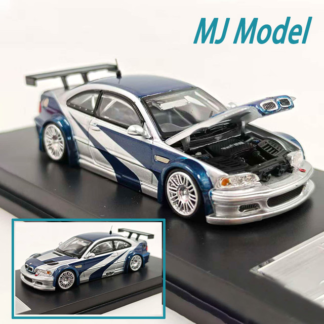 WELLY M3 E46 GTR Automodell, Maßstab 1:64, Blau, Metall - Bild 1