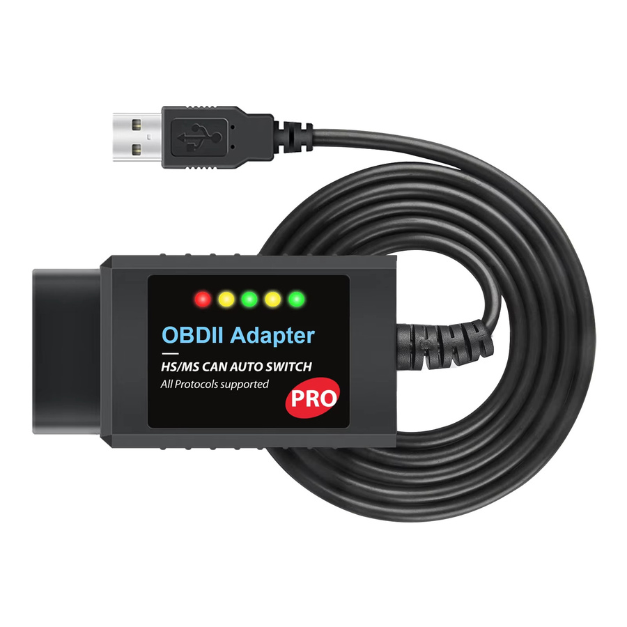 FORScan OBD2 Scanner OBDResource USB V1.5 mit PIC18F25K80 Chip für Ford, ELM327 Adapter für HS/MS Diagnose, Schwarz - Bild 5