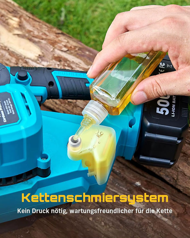 Seesii 1200W 12'' Bürstenlose Akku-Kettensäge für Makita 18V LXT Akkus als elektrisches Garten-Baumtrimmwerkzeug - Bild 5