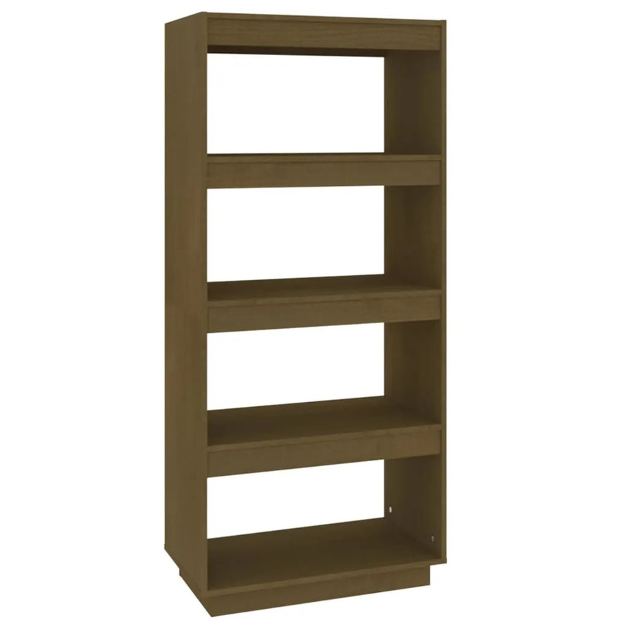 vidaXL Bücherregal und Raumteiler aus Massivholz Kiefer in Honigbraun, B/T/H: 60 x 35 x 135 cm - Bild 2