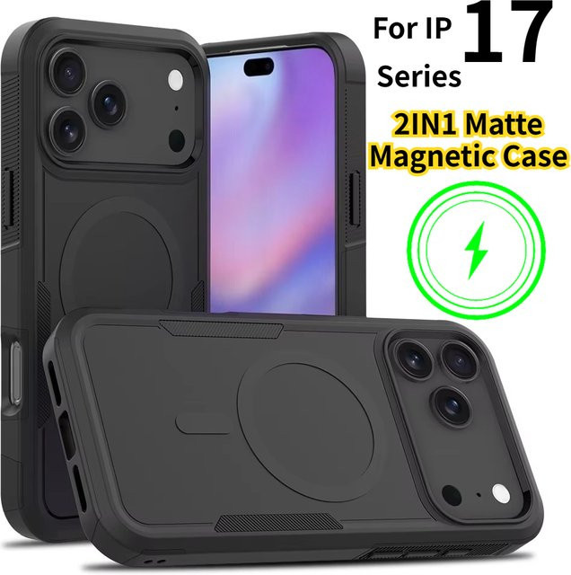 Ott-Box Robuste Panzerhülle mit MagSafe für iPhone 17 Pro Max, 16, 15, 14 Plus und 13 Pro in Schwarz oder Blau - Bild 1