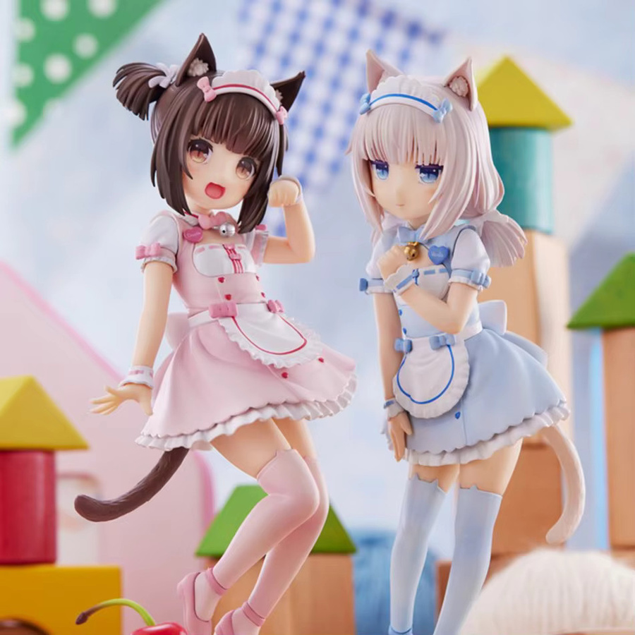 Bandai NEKOPARA Anime Figur Schokolade und Vanille Katze Maid Modell aus PVC, Höhe: 18 cm - Bild 2