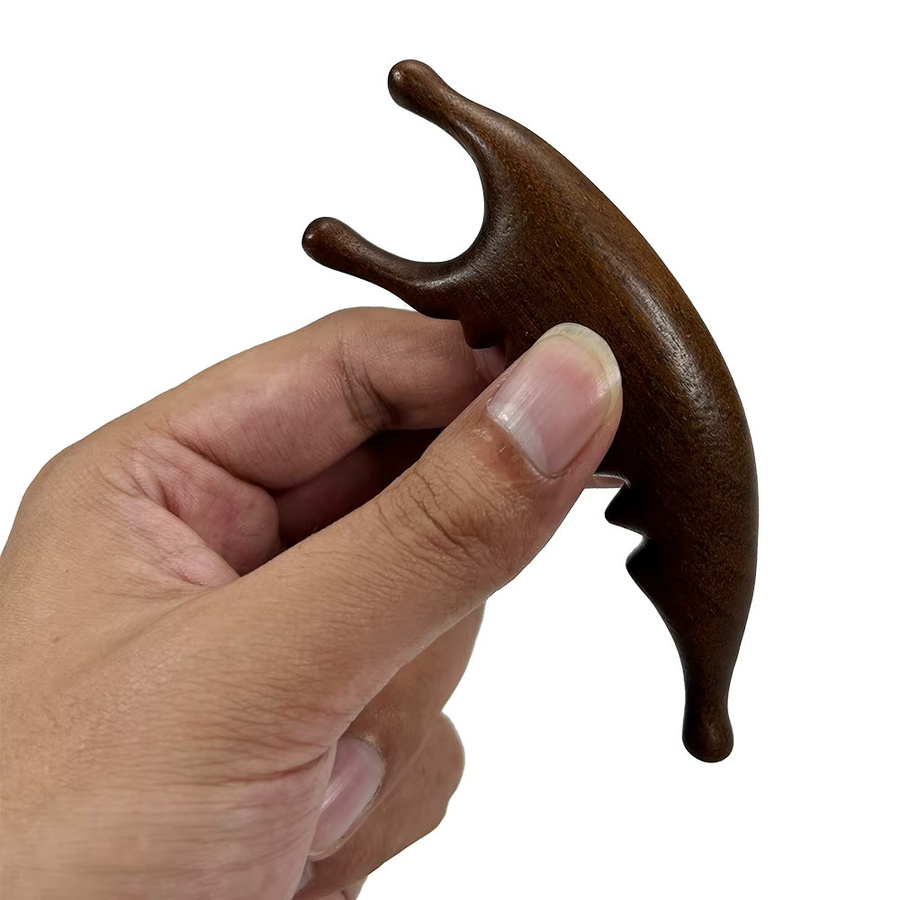 STAWHO Gua-Sha-Werkzeug aus Naturholz, Gesicht, Körper und Kopfhaut, Unisex - Bild 3