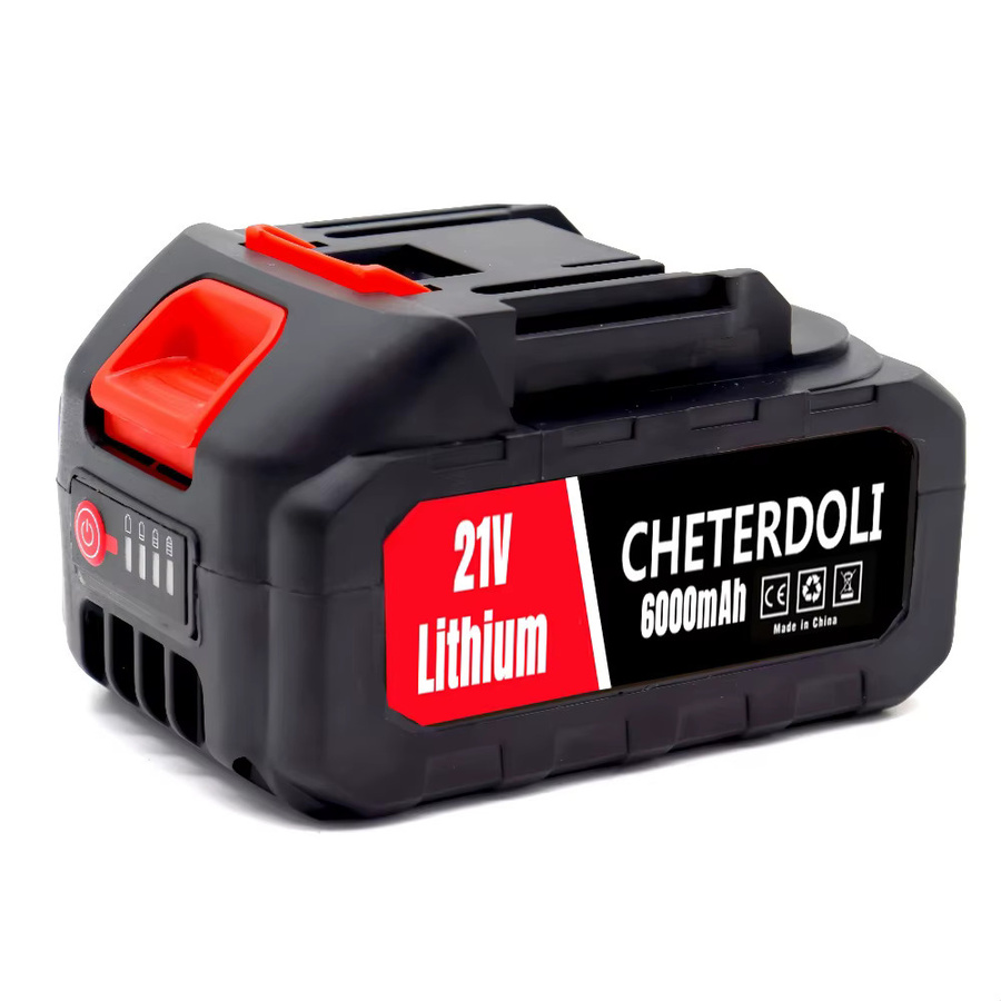 Aleaivy 21V Lithium-Ionen-Akku mit Leistungsanzeige in Schwarz, kompatibel mit Makita 21V - Bild 2