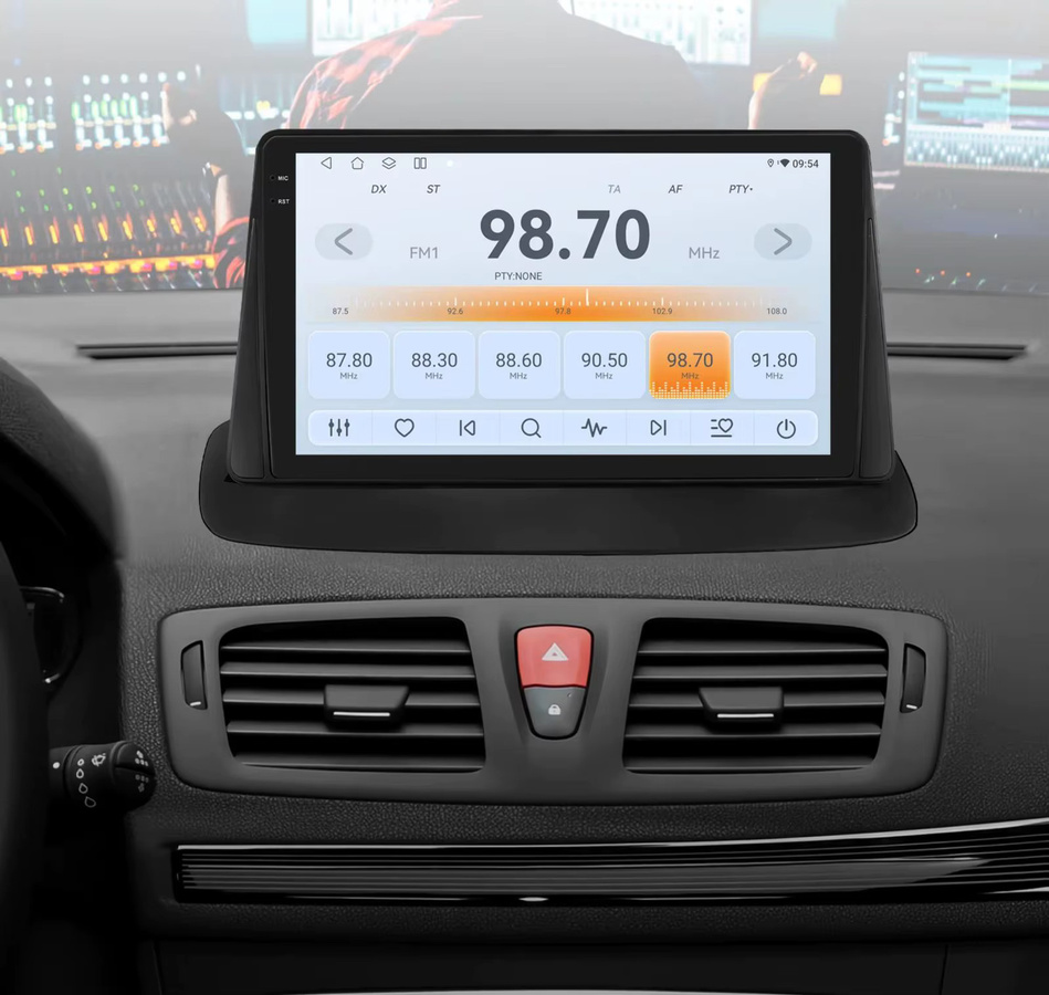 OSSURET Android Autoradio für Renault Megane 3 2008-2014 mit 9 Zoll Touchscreen, GPS, Wi-Fi und Wireless Carplay, Schwarz - Bild 2