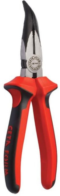 CETAFORM Gebogene Spitzzange mit Duotech-Griff in Rot, Länge: 200 mm - Bild 1
