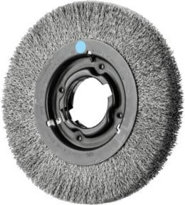 PFERD POS Rundbürste breit ungezopft aus Edelstahl-Draht Ø 0,30 mm, Farbe Grau, Durchmesser: 200 mm, Breite: 25 mm - Bild 1