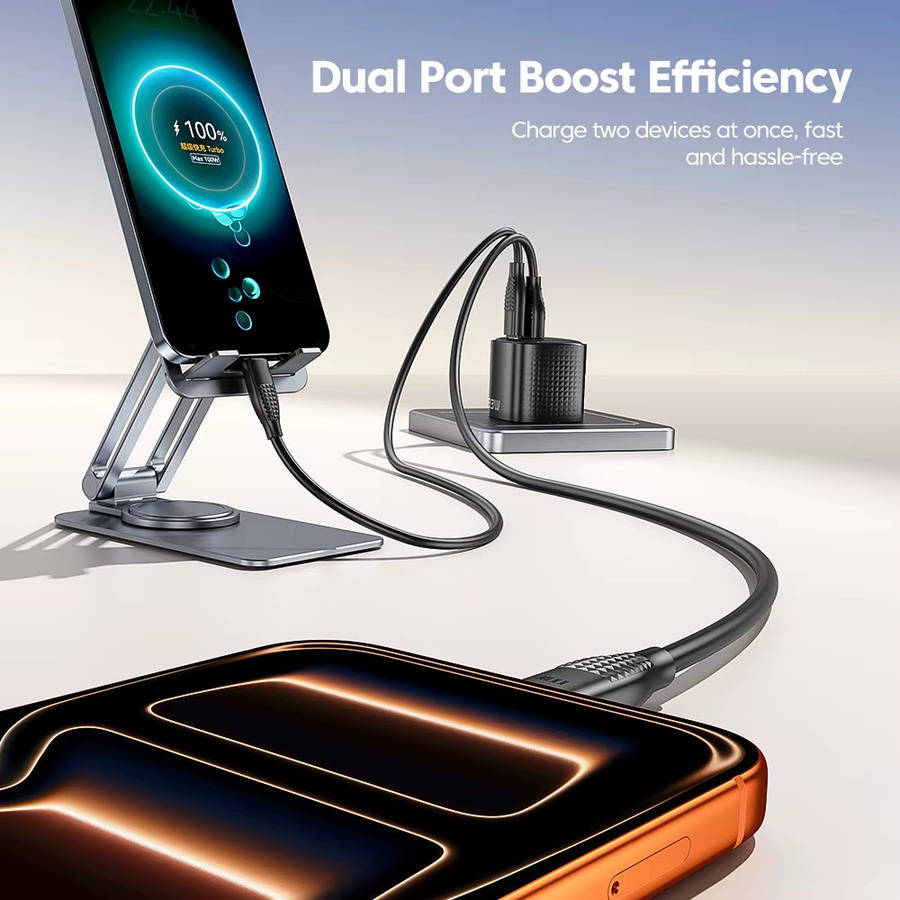 Toocki 33 W USB Typ C GaN Ladegerät mit PD und PPS für iPhone, iPad, Samsung und Huawei in Schwarz - Bild 6