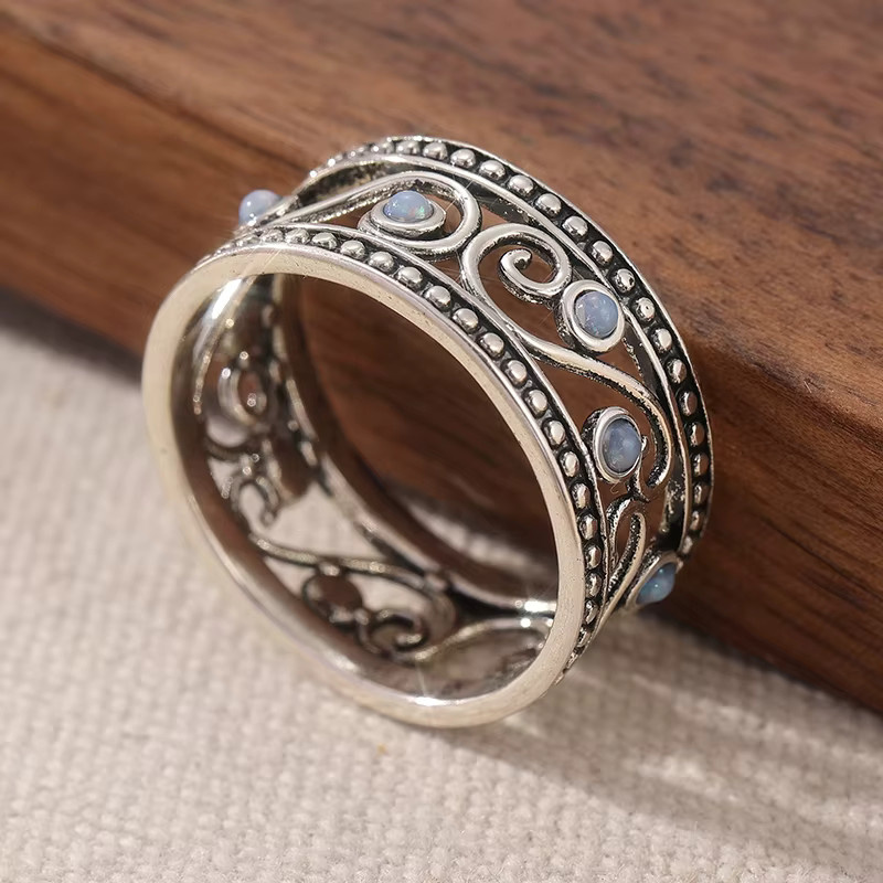 YoYo Ring, Synthetischer Mondstein, Damen - Bild 3
