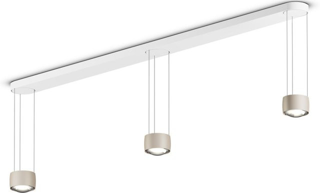 Occhio Sento sospeso LED-Pendelleuchte in Gold matt mit Glaslinse und Occhio air Modul, warmweiß 3000K, höhenverstellbar bis max. 350 cm - Bild 1