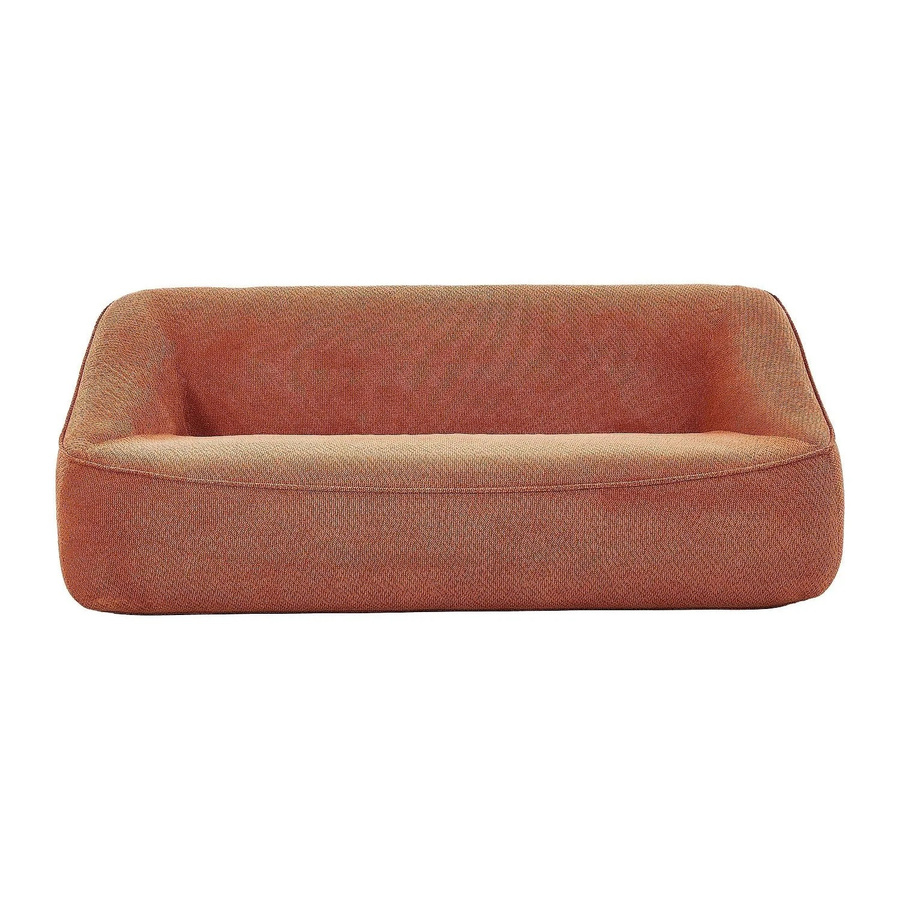 Kireba Sofa in Terracotta ohne Schlafmöglichkeit mit Stoffbezug, Breite: 203 cm, Höhe: 103 cm, Tiefe: 74 cm - Bild 2