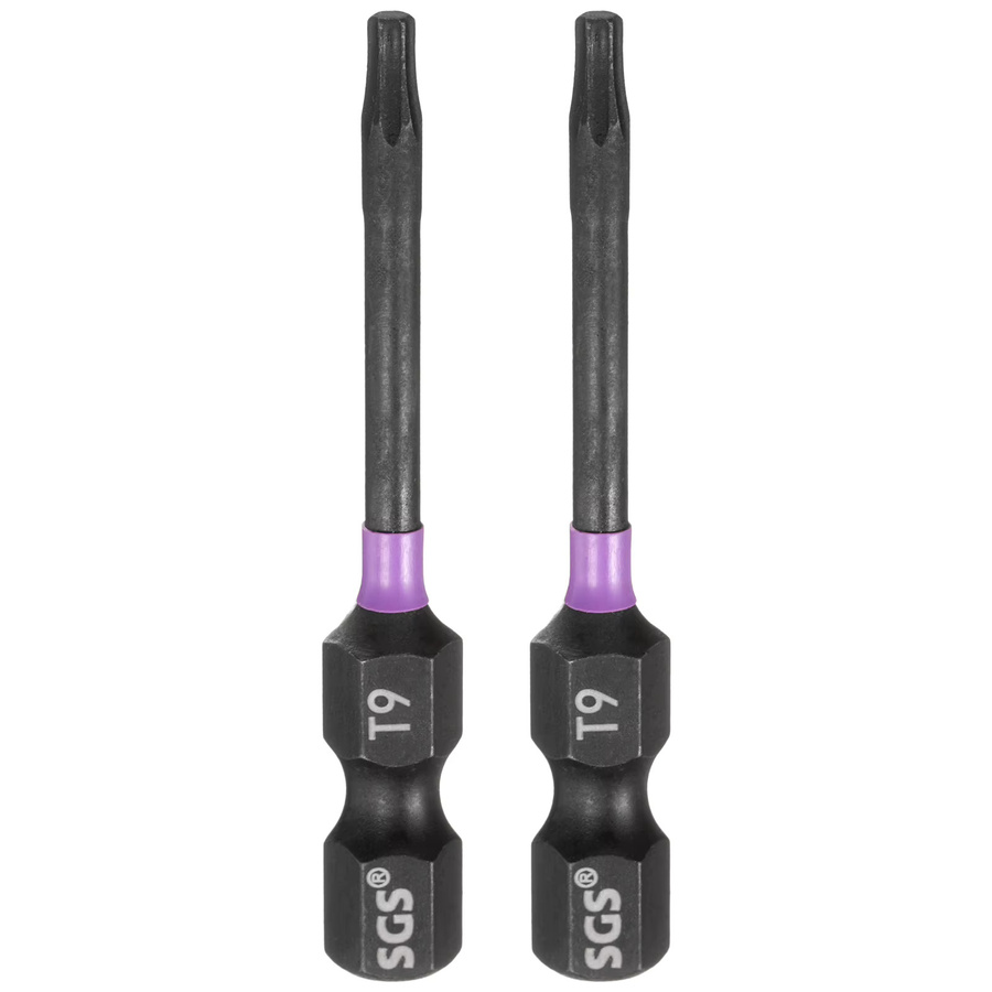 UXCELL Torx-Schlagschraubendreher-Bits T7-T50, magnetisch, 6-Punkt-Stern-Bits mit 1/4 Zoll Sechskantschaft, Schwarz - Bild 2