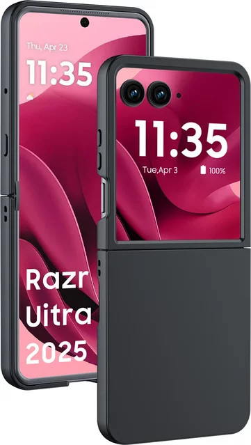 Robuste und stoßfeste Schutzhülle für Motorola Razr 2025 Ultra mit Scharnierschutz in Schwarz - Bild 1