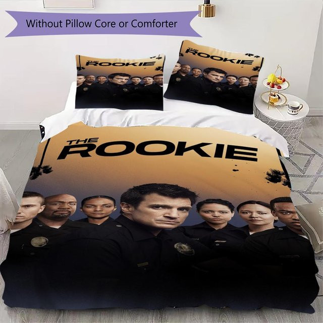 THE ROOKIE Muster Bettwäsche Set mit Reißverschluss, bestehend aus 1 Bettbezug und 2 Kissenbezügen, B/T/H: 260 x 240 cm - Bild 1