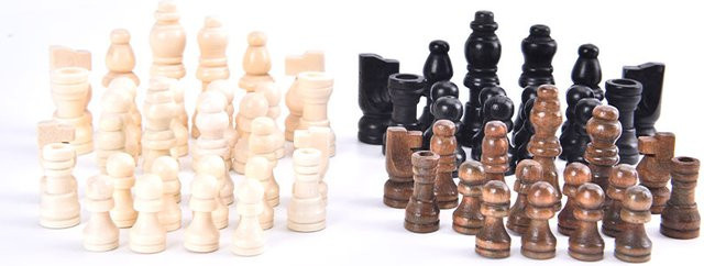 GUOMUZI Schachfiguren aus Holz, 32-teiliges Set - Bild 1