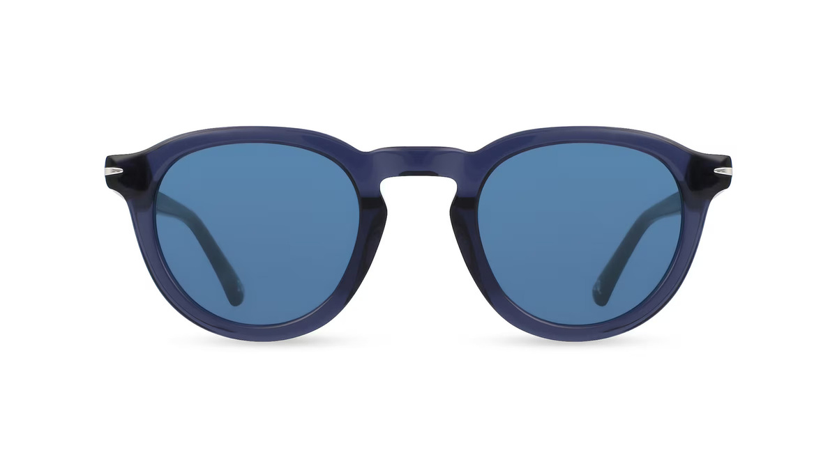 Botaniq 7017 Sonnenbrille Panto, Vollrand, Metall, blau, Herren - Bild 1